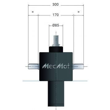 Винтовой домкрат с перемещающимся винтом MecMot VK100-VH-S/SI-3
