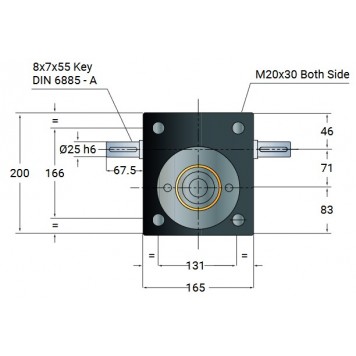 Винтовой домкрат с перемещающимся винтом MecMot VK100-VH-S/SI-1