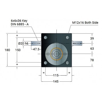 Винтовой домкрат с перемещающимся винтом MecMot VK50-VH-S/SI-2