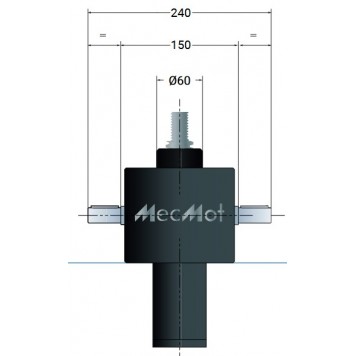 Винтовой домкрат с перемещающимся винтом MecMot VK50-VH-S/SI-3