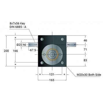 Винтовой домкрат с перемещающейся гайкой MecMot VK100-SH-3