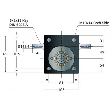 Винтовой домкрат с перемещающимся винтом MecMot VK25-VH-S/SI Винтовой домкрат с перемещающимся винтом MecMot VK25-VH-S/SI-1