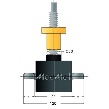 Винтовой домкрат с перемещающейся гайкой MecMot VK5-SH-1