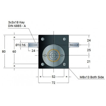 Винтовой домкрат с перемещающейся гайкой MecMot VK5-SH-3
