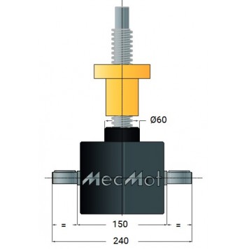 Винтовой домкрат с перемещающейся гайкой MecMot VK50-SH Винтовой домкрат с перемещающейся гайкой MecMot VK50-SH-1