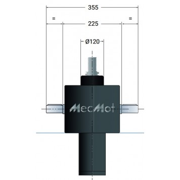 Винтовой домкрат с перемещающимся винтом MecMot VK250-VH-S/SI Винтовой домкрат с перемещающимся винтом MecMot VK250-VH-S/SI-3