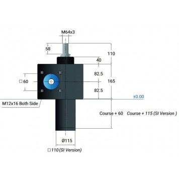 Винтовой домкрат с перемещающимся винтом MecMot VK250-VH-S/SI Винтовой домкрат с перемещающимся винтом MecMot VK250-VH-S/SI-2