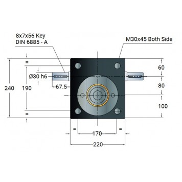 Винтовой домкрат с перемещающимся винтом MecMot VK250-VH-S/SI Винтовой домкрат с перемещающимся винтом MecMot VK250-VH-S/SI-1
