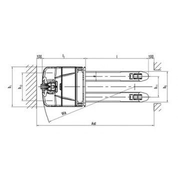 Гидравлическая самоходная тележка с дополнительным подъемом вил Noblelift PT 20D (г/п 2000 кг, 1150 мм, 1.67 м/с, полиуретан)-2