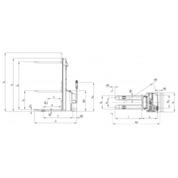 Электрический самоходный штабелер ECL 15N-1