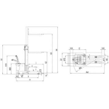 Электрический самоходный штабелер PS 15-1