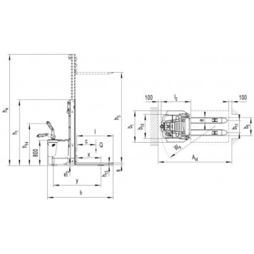 Электрический самоходный штабелер PS 20-1