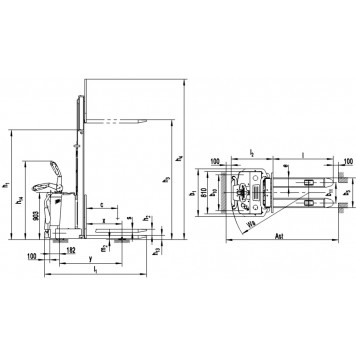 Электрический самоходный штабелер PS B15-1