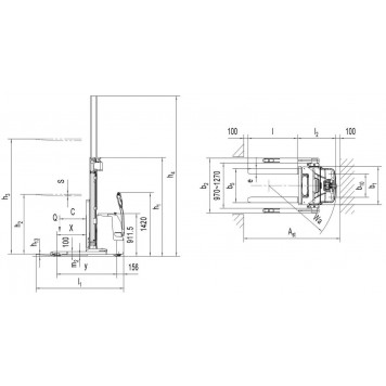 Электрический самоходный штабелер PS18TSL-1