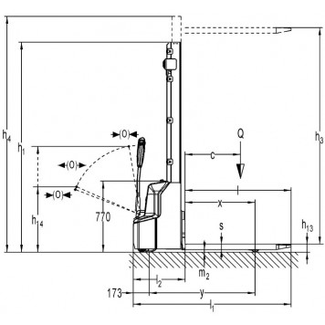 Электрический самоходный штабелер PSE12B-1