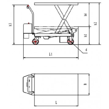 Тележки с подъемной платформой TG50-1