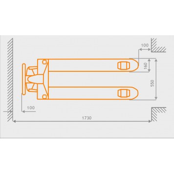 Ручная гидравлическая тележка РР25 (Valter)-1
