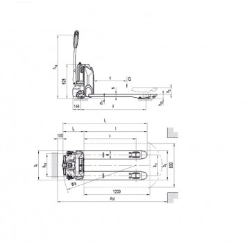 Самоходная тележка (электророхля) Pfaff EGU 15 E (Li-ION) (г/п 1500 кг, 1150 мм, 1.33 м/с, полиуретан) Самоходная тележка (электророхля) Pfaff EGU 15 E (Li-ION) (г/п 1500 кг, 1150 мм, 1.33 м/с, полиуретан)-3