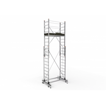 Вышка-тура с подъемным механизмом с настраиваемыми ножками 2*11+2*11-0