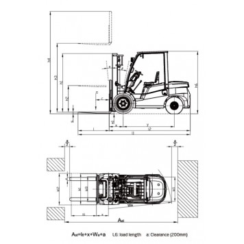 Автопогрузчик Вилочный Дизельный OXLIFT CPCD15-A2G2 3000 мм 1500 кг-1