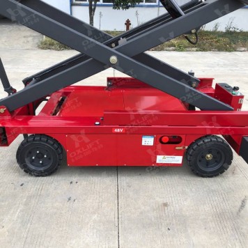 OXLIFT QZ-050-090 Самоходный (поводковый) подъемник ножничного типа с питанием от АКБ 9000 мм 500 кг-6