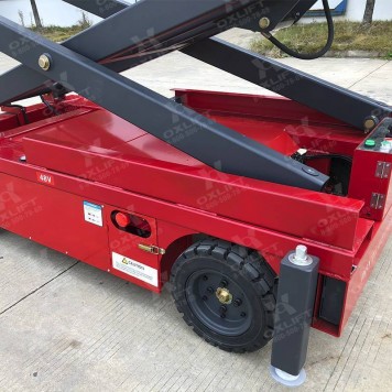 OXLIFT QZ-050-090 Самоходный (поводковый) подъемник ножничного типа с питанием от АКБ 9000 мм 500 кг-4