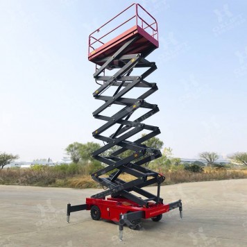 OXLIFT QZ-050-090 Самоходный (поводковый) подъемник ножничного типа с питанием от АКБ 9000 мм 500 кг-1