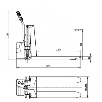 Самоходная Гидравлическая Тележка с Ножничным Электроподъемом OXLIFT TX15H 800 мм 1500 кг-6