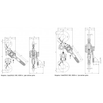 Таль рычажная ручная Yale ERGO 360 750 (750 кг) Таль рычажная ручная Yale ERGO 360 750 (750 кг)-7