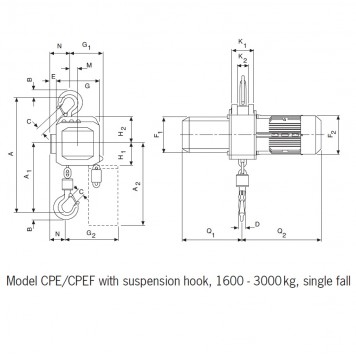 Таль электрическая односкоростная (г/п 3 т) Yale CPE 30-5 (380 В, 50 Гц) Таль электрическая односкоростная (г/п 3 т) Yale CPE 30-5 (380 В, 50 Гц)-2