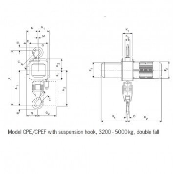 Таль электрическая односкоростная (г/п 3 т) Yale CPE 30-5 (380 В, 50 Гц) Таль электрическая односкоростная (г/п 3 т) Yale CPE 30-5 (380 В, 50 Гц)-3