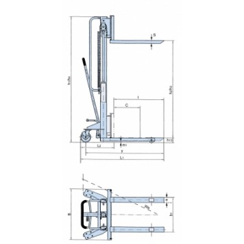 Ручной гидравлический штабелер HV 0516-2