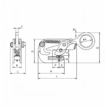 Захват балочный для горизонтального перемещения Tigrip TTG Захват балочный для горизонтального перемещения Tigrip TTG-2