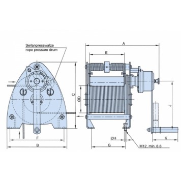 Консольная ручная лебедка SW K LAMBDA BGV C1 (300кг) в исполнении для театра-1