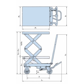 Передвижной подъемный столик с ножничным подъемом НХ-D-1