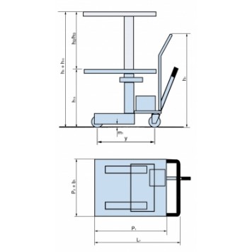Передвижной подъемный столик HW 10 Передвижной подъемный столик HW 10-1
