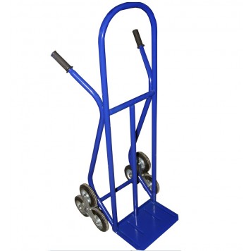 Тележка для подъема груза по лестнице (лестничная) КГЛ-200 (г/п - 200 кг, колесные блоки из 3 колёс 160мм, литая резина)-0