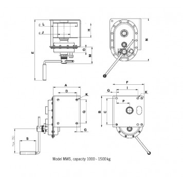 Лебедка ручная настенная PFAFF MWS (150-1500кг) Лебедка ручная настенная PFAFF MWS (150-1500кг)-4