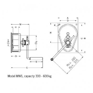 Лебедка ручная настенная PFAFF MWS (150-1500кг) Лебедка ручная настенная PFAFF MWS (150-1500кг)-5