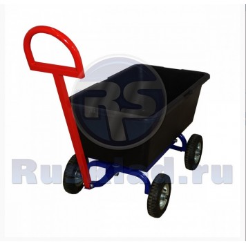 Платформенная тележка с поворотной осью Дворника и Садовника ТДС (г/п 150 кг, 580х990х530 мм)-0