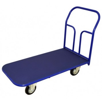 Тележка платформенная с противоскользящим покрытием ТПР 1 (г/п 300-550 кг, 500х800 мм, колёса на выбор)-0